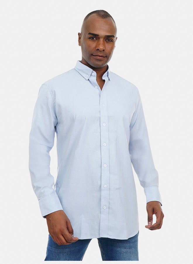 FIRE WOOD FireWood Long Sleeve Shirt  For Men- Blue - Image 1